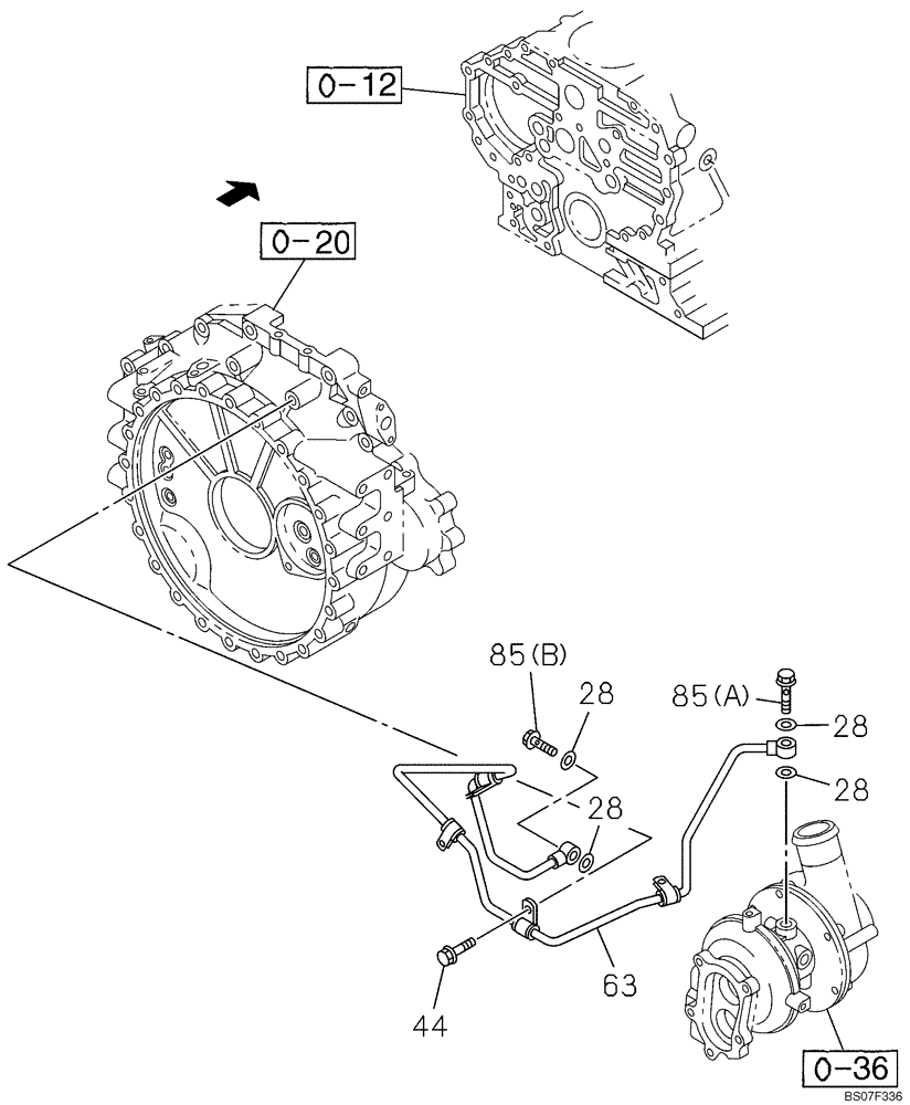 Схема запчастей Case CX210B - (02-32) - OIL CIRCUIT (02) - ENGINE