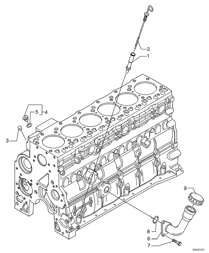 Схема запчастей Case 621D - (02-15) - ENGINE, OIL (02) - ENGINE