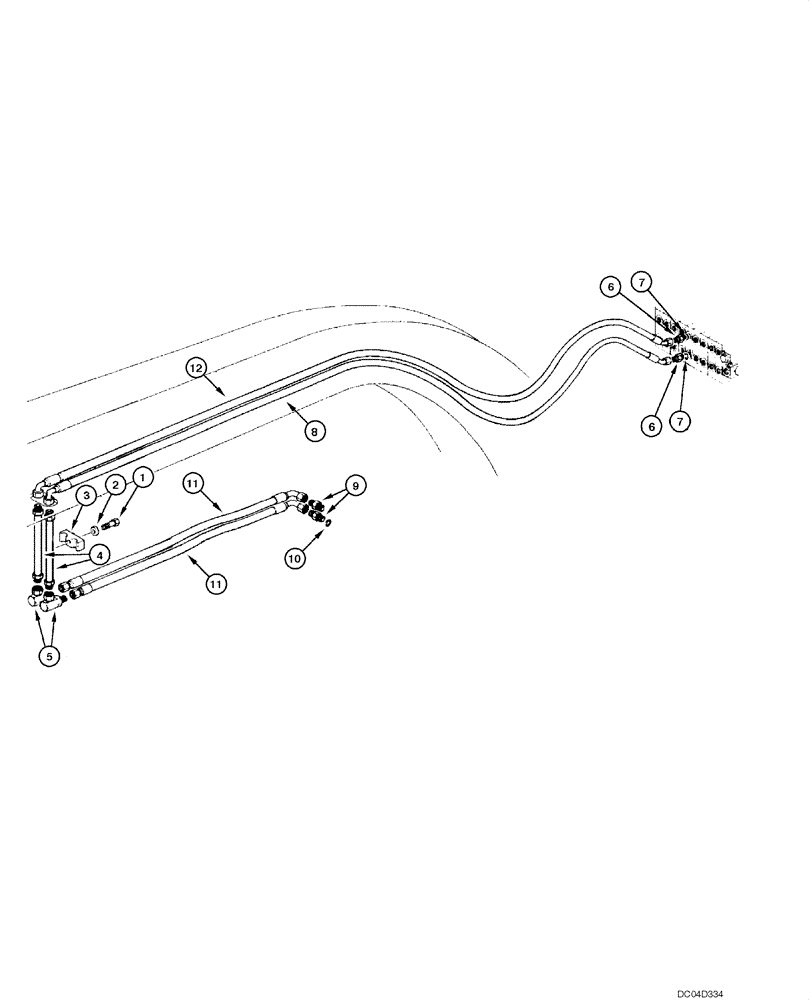 Схема запчастей Case 865 - (08.20[00]) - CIRCLE HYDRAULIC CIRCUIT - TURN-CIRCLE CIRCUIT (08) - HYDRAULICS