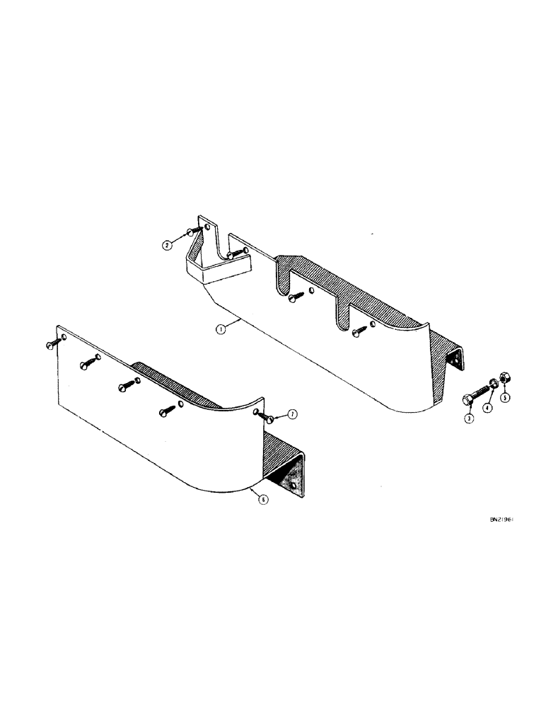 Схема запчастей Case 320 - (130[1]) - VALVE GUARDS (OPTIONAL) (UP TO SERIAL NO. 3003851) (05) - UPPERSTRUCTURE CHASSIS