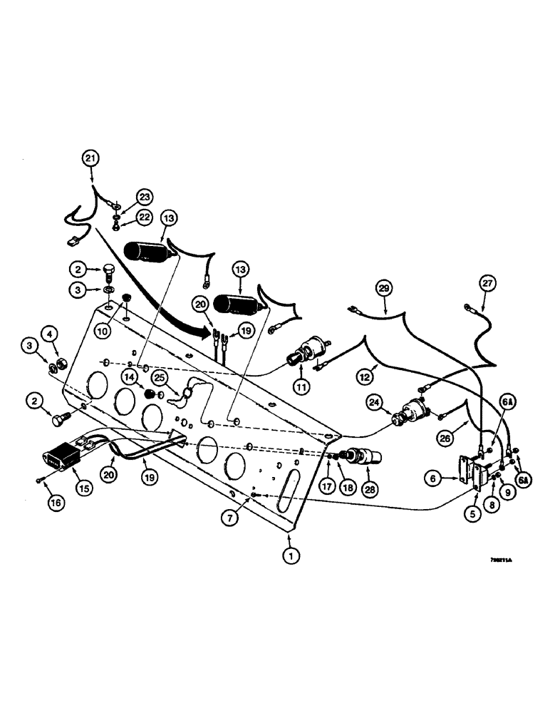 Схема запчастей Case 350B - (074) - INSTRUMENT PANEL AND WIRING (06) - ELECTRICAL SYSTEMS