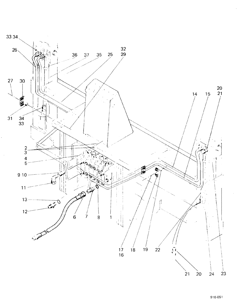 Схема запчастей Case 580F - (256) - SIDE SHIFT BACKHOE STABILIZER CYLINDER (35) - HYDRAULIC SYSTEMS