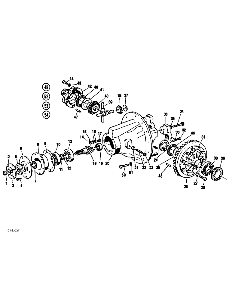 Схема запчастей Case 221B - (6-11A) - FRONT DIFFERENTIAL - LIMITED SLIP, 121B DAH1216305- / 221B DAH2216216- (06) - POWER TRAIN