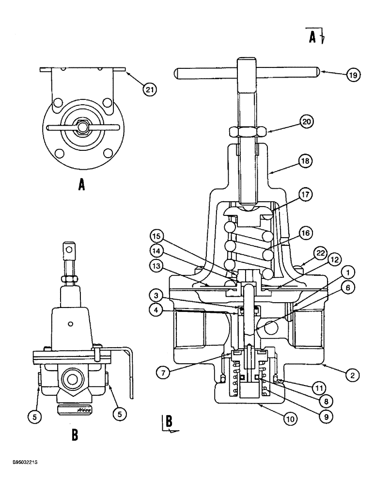 Схема запчастей Case 9060B - (8-224) - REDUCING VALVE (08) - HYDRAULICS