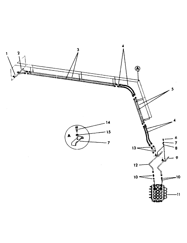 Схема запчастей Case 40EC - (G07A) - VALVE TO TOOL CYLINDER AND RETURN FOR "E" BOOM, (USED ON (07) - HYDRAULIC SYSTEM