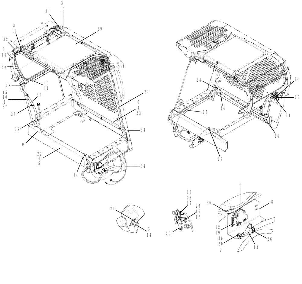 Схема запчастей Case 445 - (09-52[02]) - HEATER SYSTEM 3-WAY WATER SUPPLY VALVE (09) - CHASSIS