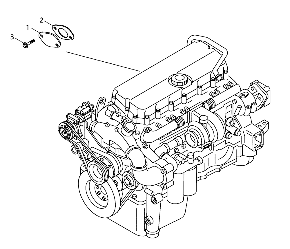 Схема запчастей Case 340 - (01A00000259[001]) - ENGINE - COVERS (10) - ENGINE