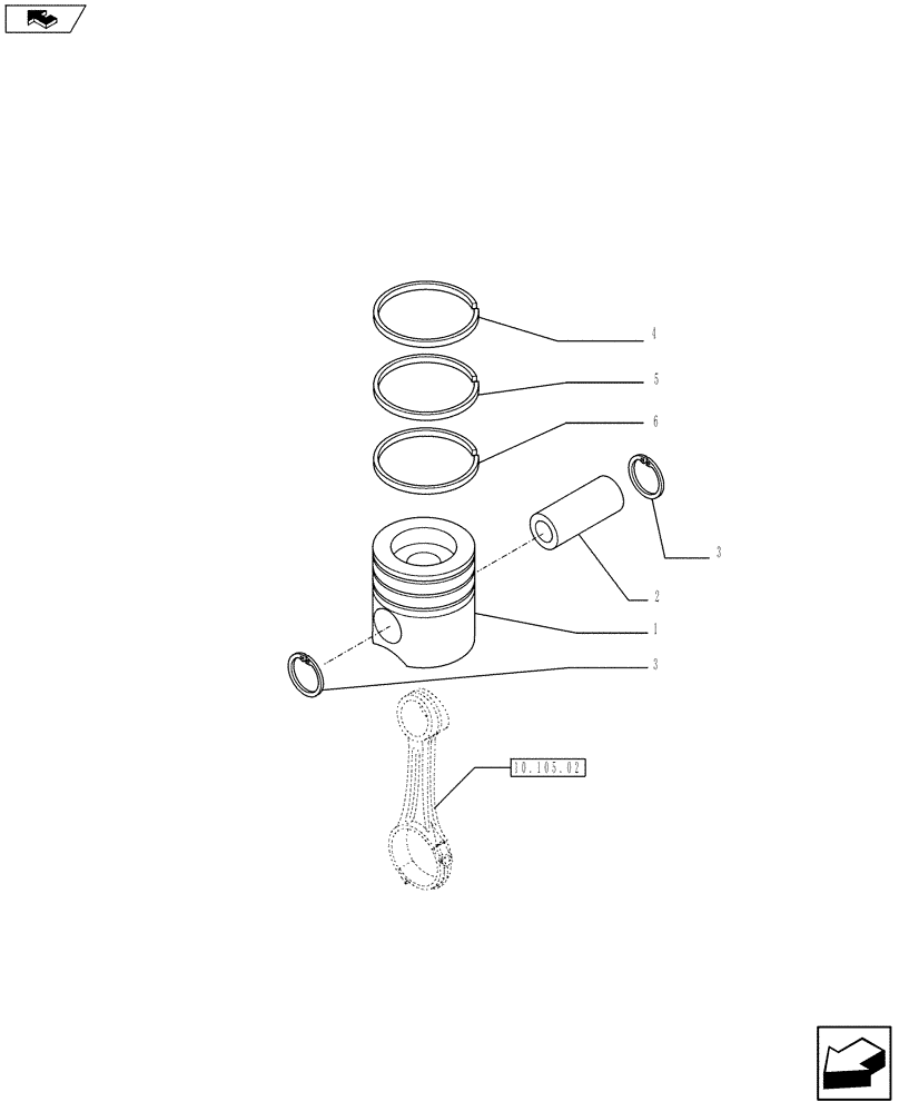 Схема запчастей Case F4DFE613B A004 - (10.105.01) - PISTON - ENGINE (10) - ENGINE