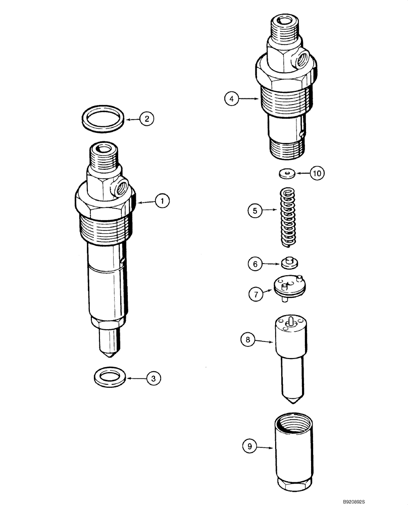 Схема запчастей Case 1845C - (03-13) - FUEL INJECTION - NOZZLE, 4-390 EMISSIONS CERTIFIED ENGINE, ASN JAF0250483 (INJECTION PUMP J931397) (03) - FUEL SYSTEM