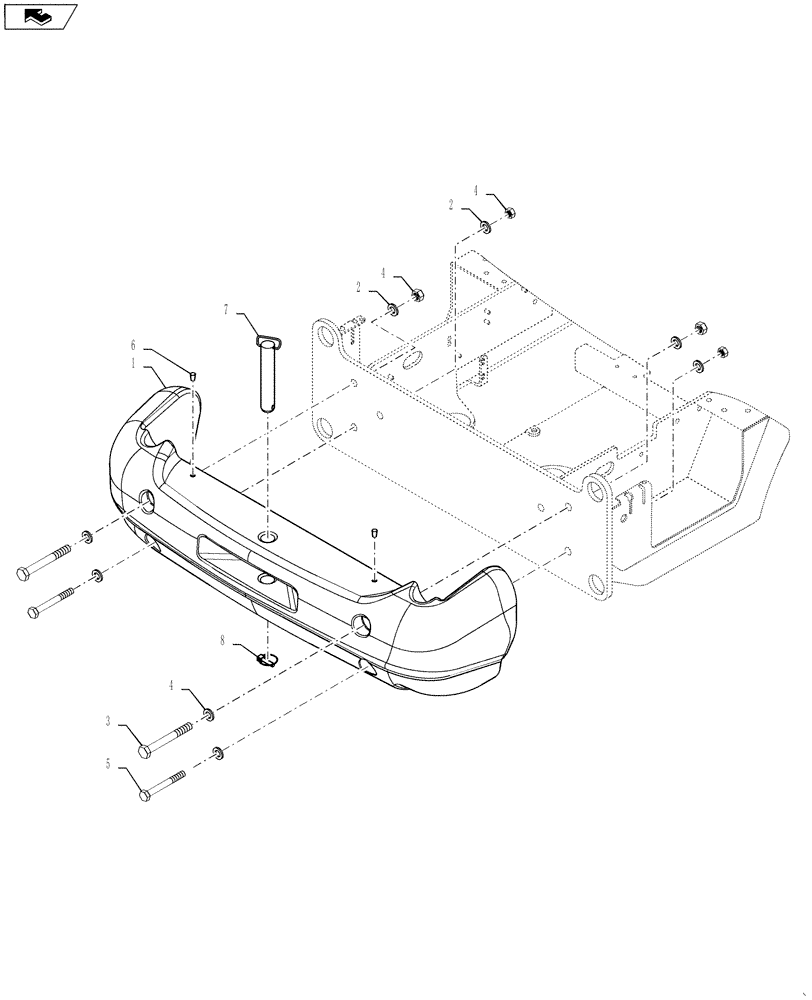 Схема запчастей Case 521F - (39.140.02) - COUNTERWEIGHT, STANDARD, WITH HITCH PIN (39) - FRAMES AND BALLASTING