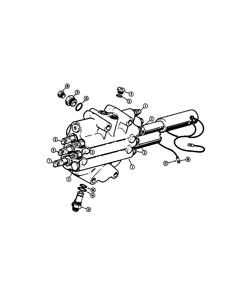 Схема запчастей Case 680CK - (178[A]) - L15308 LOADER CONTROL VALVE - 3 SPOOL (35) - HYDRAULIC SYSTEMS