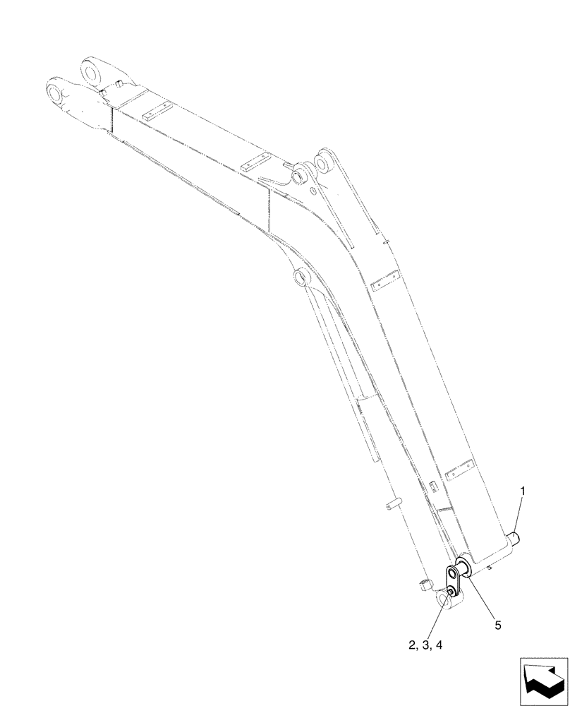 Схема запчастей Case CX50B - (03-003) - BOOM INSTAL (84) - BOOMS, DIPPERS & BUCKETS