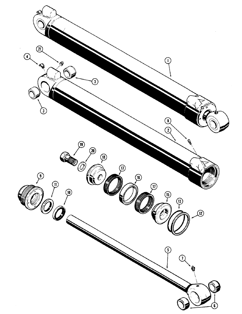 Схема запчастей Case 680CK - (230) - G32683 BACKHOE CROWD CYLINDER (35) - HYDRAULIC SYSTEMS