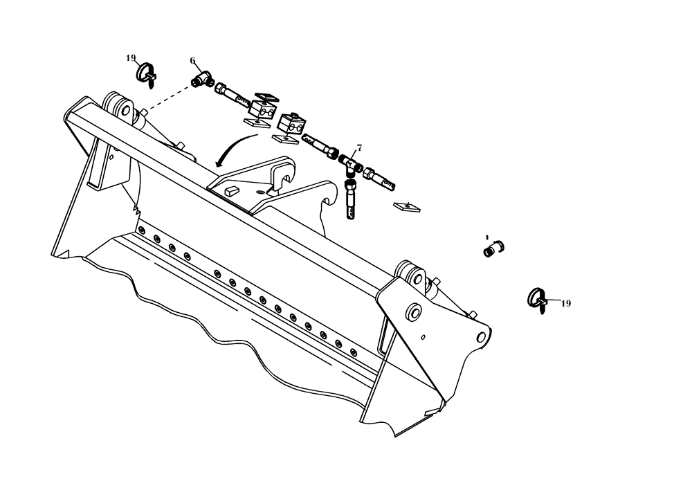 Схема запчастей Case 221D - (64.040[001]) - HYDRAULIC SYSTEM 4 - IN - 1 BUCKET (OPTION) (S/N 581101-UP) (82) - FRONT LOADER & BUCKET