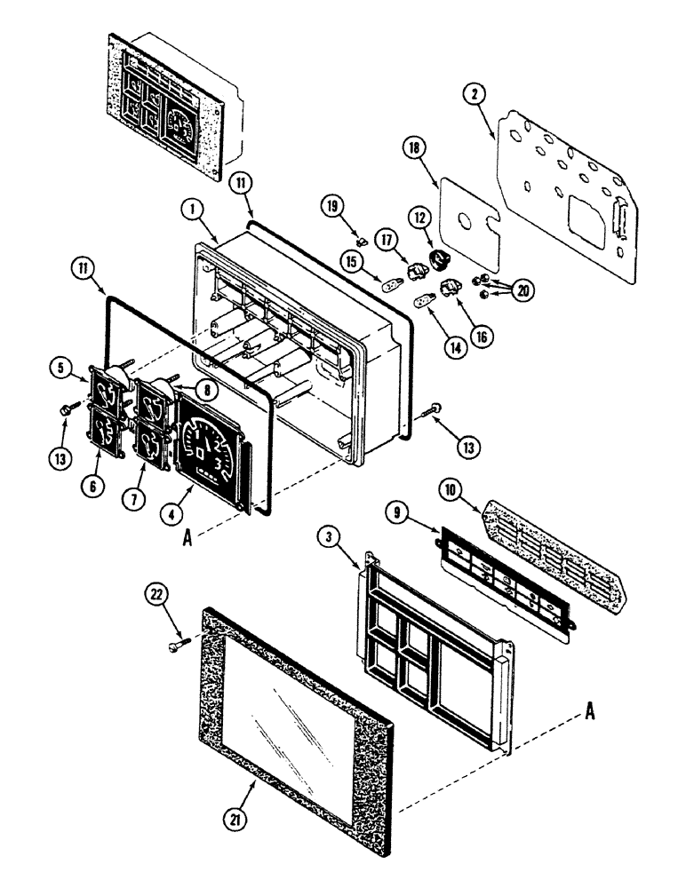 Схема запчастей Case 580SK - (4-24) - INSTRUMENT CLUSTER (04) - ELECTRICAL SYSTEMS