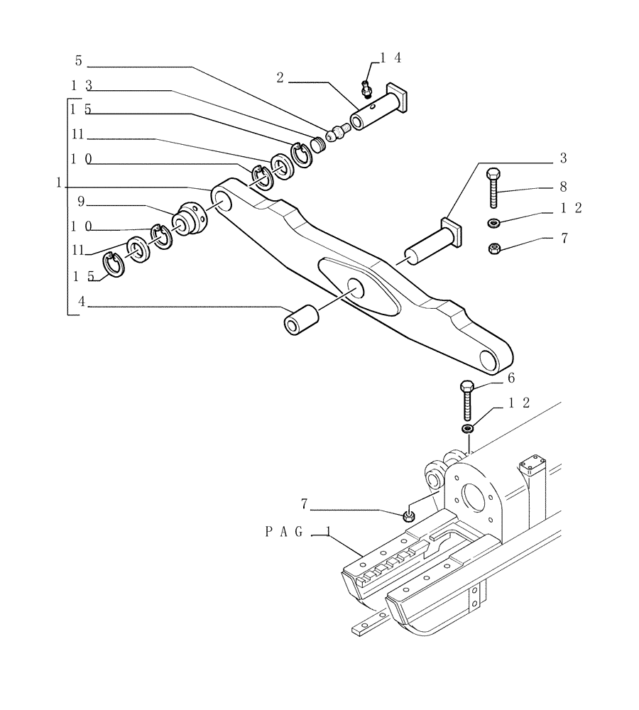 Схема запчастей Case 1850K LT - (9.341[04]) - TRACK FRAME - 8 ROLLERS - OPTIONAL CODE 76078108 (19) - OPTIONS