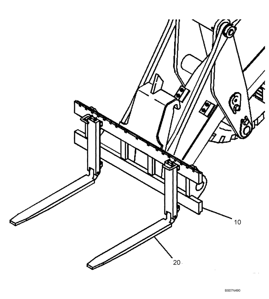 Схема запчастей Case 321D - (70.325[2990432000]) - HINGED FORK 1450 MM (82) - FRONT LOADER & BUCKET