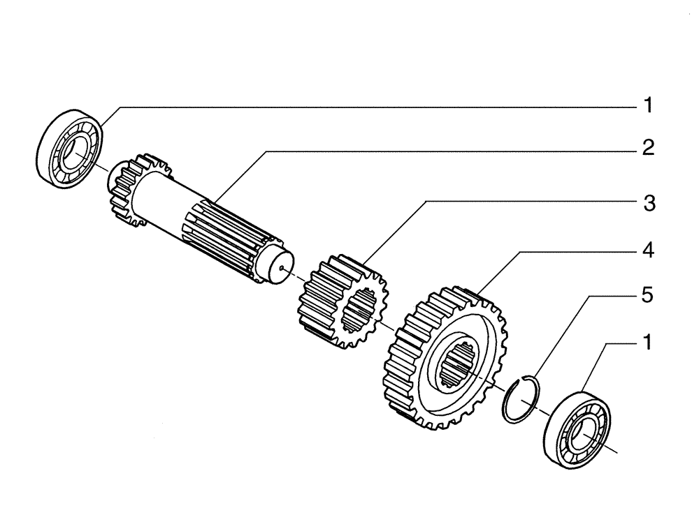 Схема запчастей Case 885B - (06-03[09]) - TRANSMISSION, 6TH SHAFT (06) - POWER TRAIN