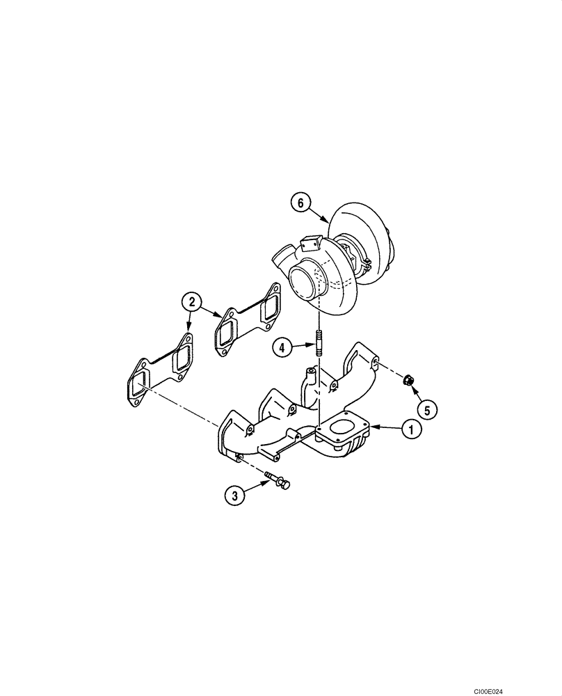 Схема запчастей Case CX135SR - (02-12) - MANIFOLD - EXHAUST (02) - ENGINE