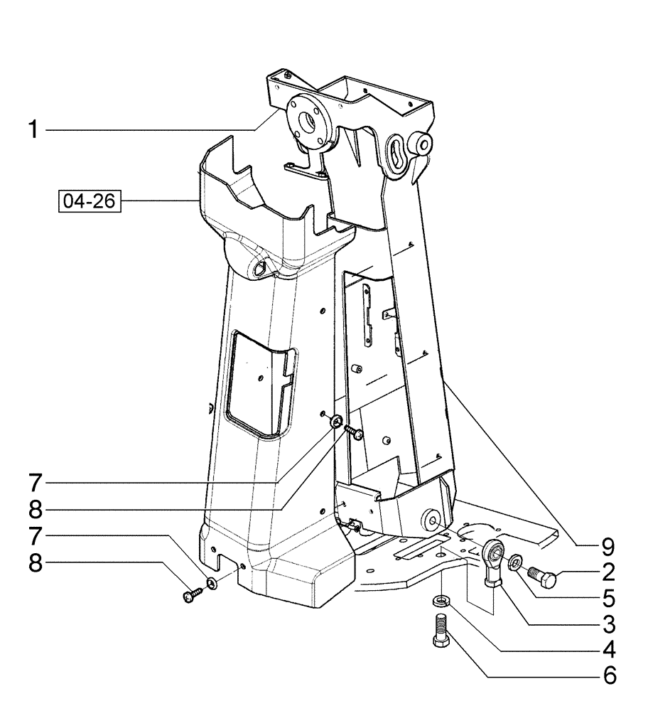 Схема запчастей Case 885B AWD - (05-03[01]) - OPERATORS CONSOLE (05) - STEERING