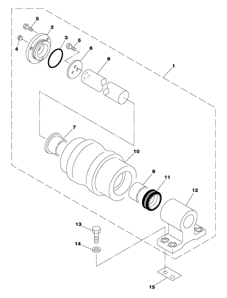 Схема запчастей Case CX470C - (05-002-01[02]) - ROLLER - UPPERUNDERCARRIAGE RETRACTABLE (04) - UNDERCARRIAGE