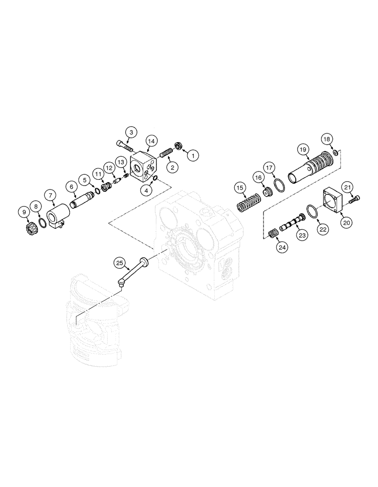 Схема запчастей Case 865B AWD - (08-54[01]) - FRONT WHEEL DRIVE HYDRAULIC MOTOR - ASSEMBLY (08) - HYDRAULICS