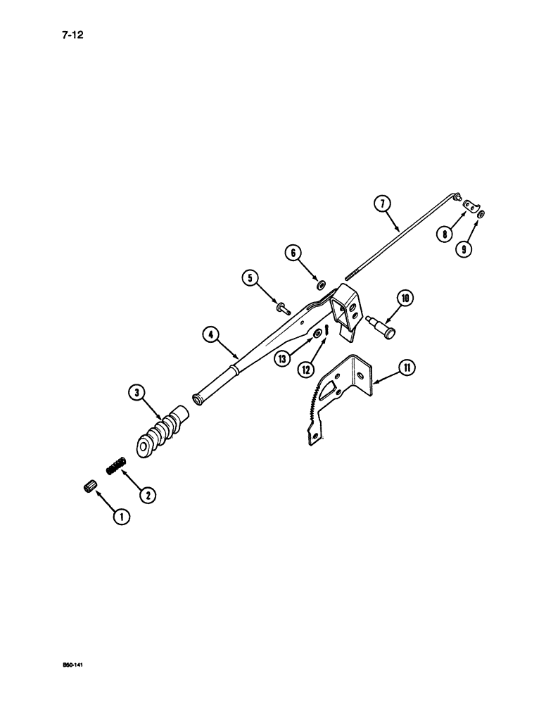 Схема запчастей Case 380B - (7-12) - PARK BRAKE HAND LEVER (07) - BRAKES