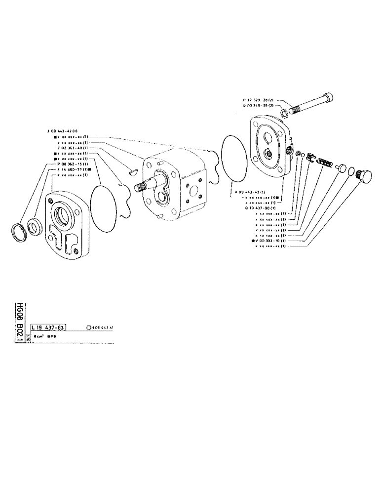 Схема запчастей Case 75P - (083) - HYDRAULIC MOTOR 8CM³ (07) - HYDRAULIC SYSTEM