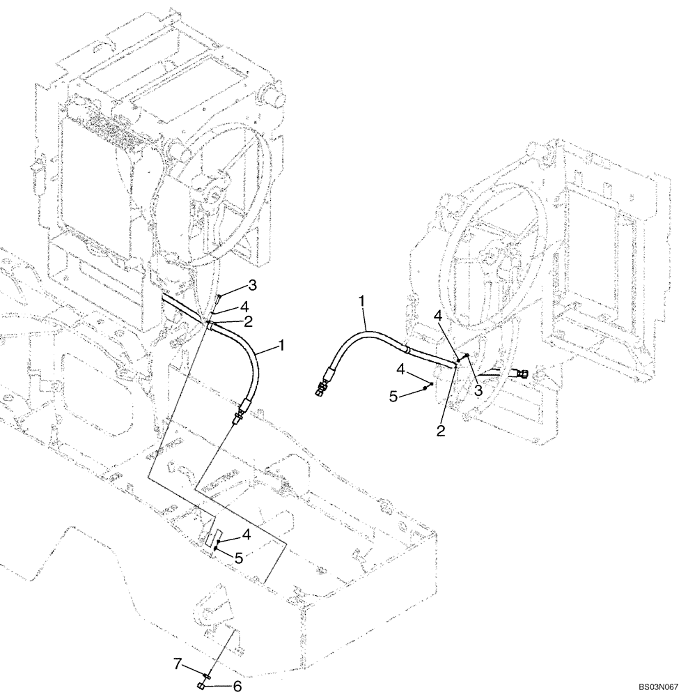 Схема запчастей Case 721D - (08-04) - HYDRAULIC RESERVOIR - DRAIN LINE (08) - HYDRAULICS