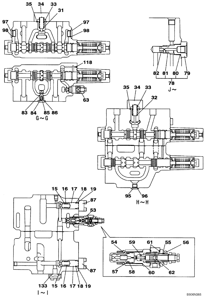 Схема запчастей Case CX460 - (08-80) - CONTROL VALVE (08) - HYDRAULICS