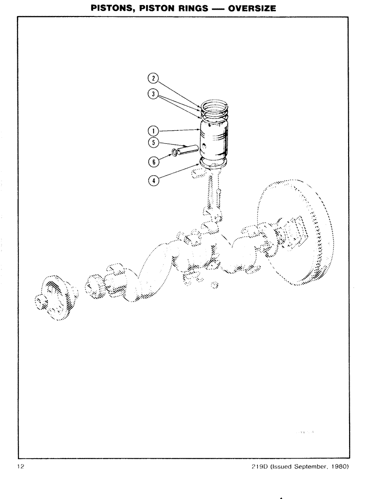 Схема запчастей Case DH7 - (12) - PISTONS, PISTON RINGS - OVERSIZE (10) - ENGINE