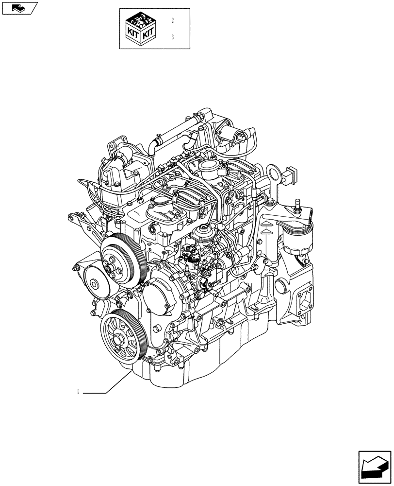 Схема запчастей Case SR220 - (10.001.01) - ENGINE ASSY (504387947) (10) - ENGINE