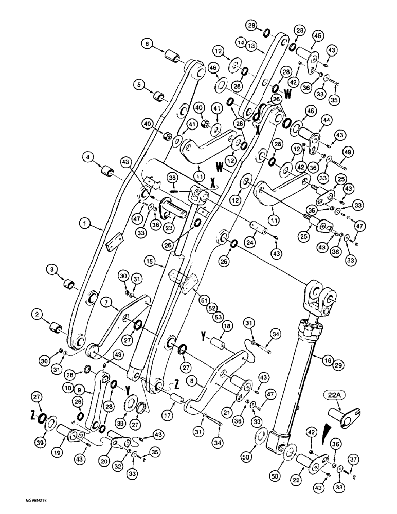 Схема запчастей Case 721B - (9-012) - LOADER LIFT FRAME AND LINKAGE, XT LOADER (09) - CHASSIS/ATTACHMENTS