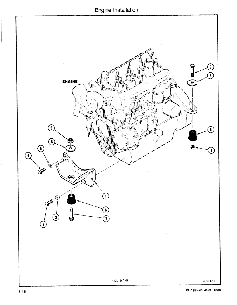 Схема запчастей Case DH7 - (1-18) - ENGINE INSTALLATION (10) - ENGINE