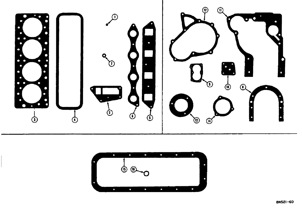 Схема запчастей Case 310E - (025) - SERVICE GASKET SETS - DIESEL (01) - ENGINE