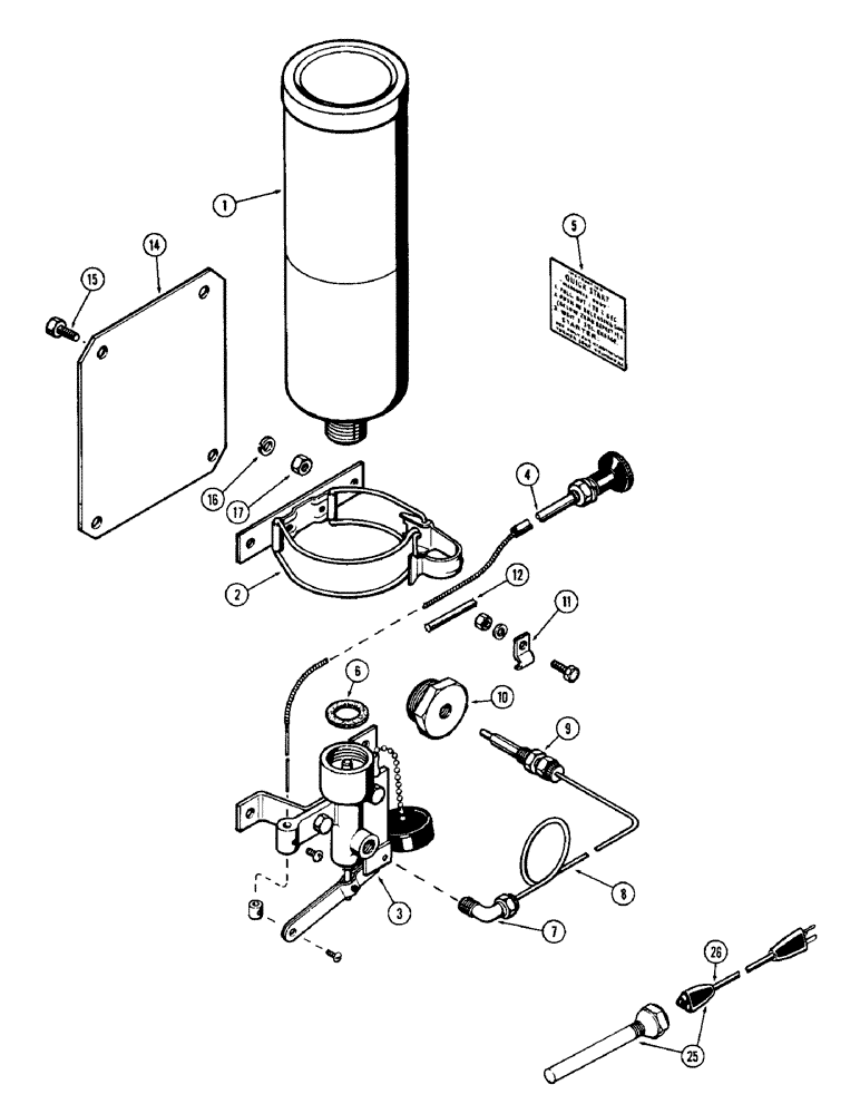 Схема запчастей Case W12 - (074) - COLD START KIT, BLOCK HEATER (04) - ELECTRICAL SYSTEMS