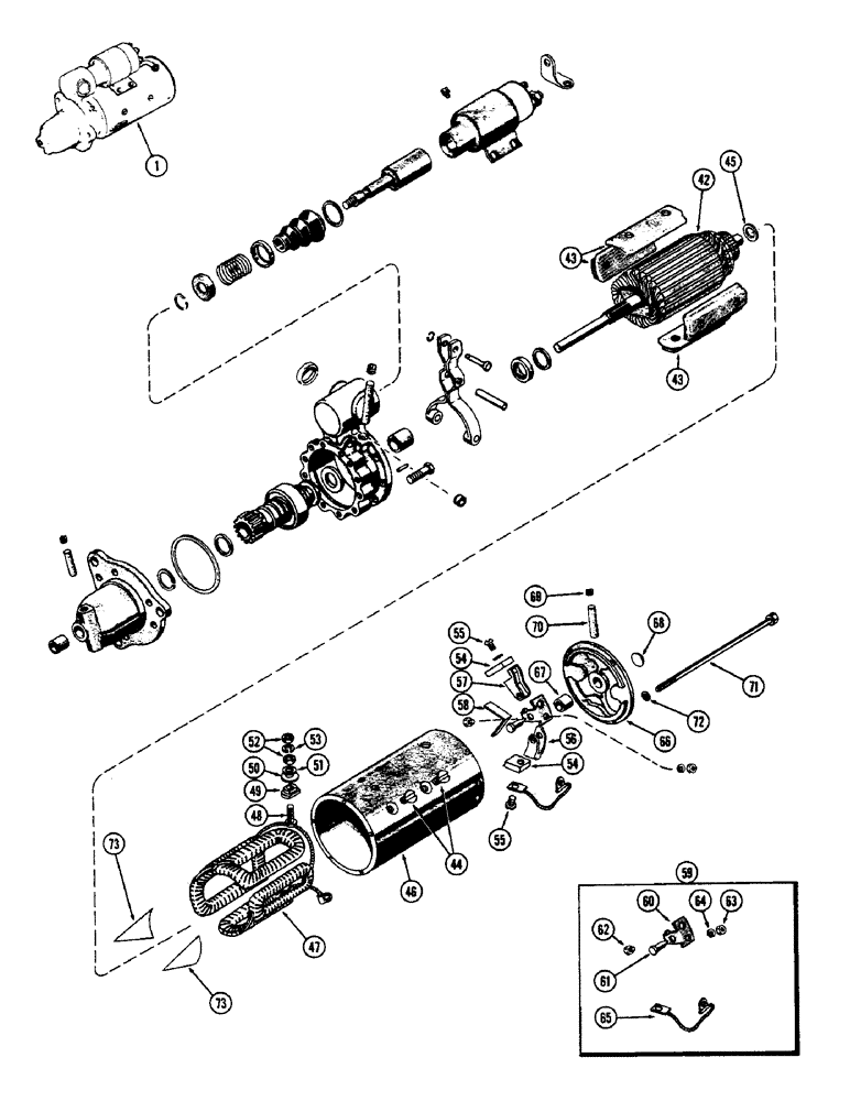 Схема запчастей Case W8B - (065C) - A20633 STARTER, (377) SPARK IGNITION ENGINE (06) - ELECTRICAL SYSTEMS