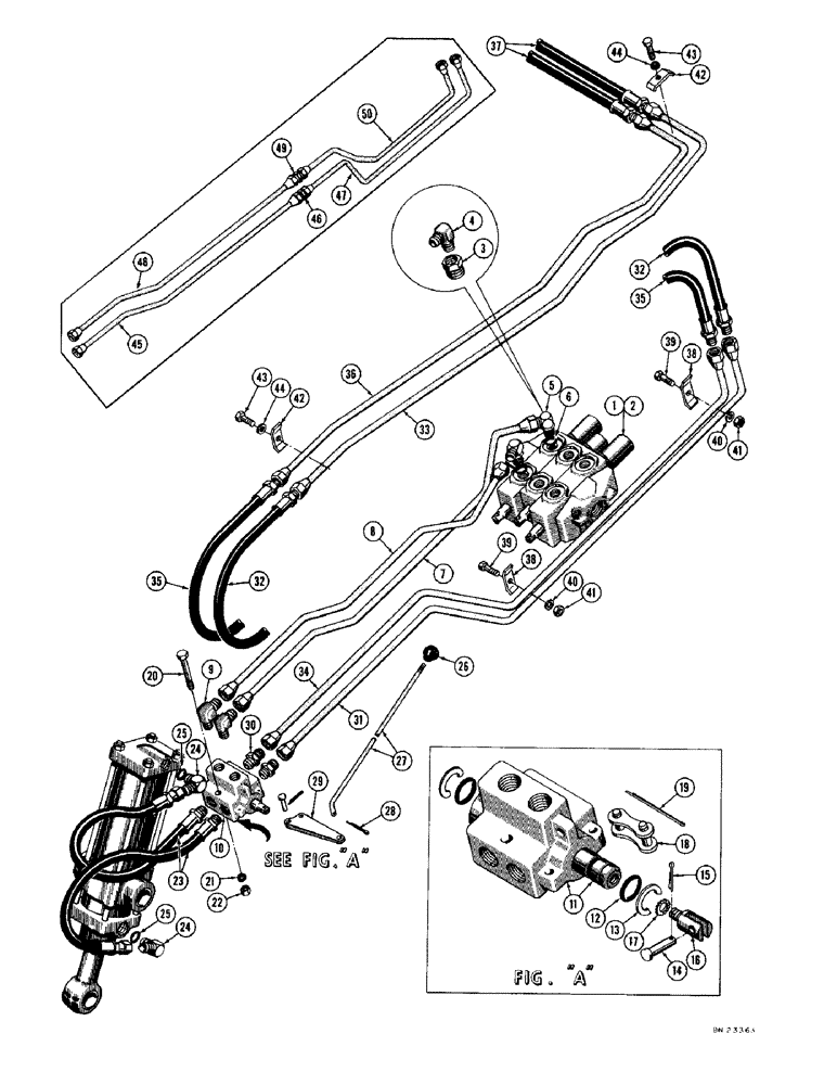 Схема запчастей Case 1000D - (236) - CLAM TYPE BUCKET HYDRAULICS, LOADER RIPPER MODELS ONLY (07) - HYDRAULIC SYSTEM