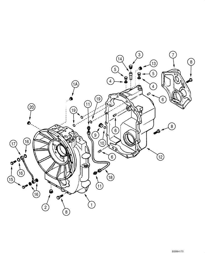 Схема запчастей Case 588G - (06-41) - TRANSMISSION ASSY (329082A1,A2,A3 OR 87456846, 87396487) (4WD) - HOUSING (06) - POWER TRAIN