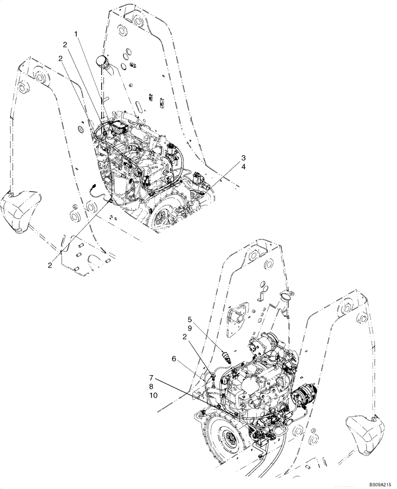 Схема запчастей Case 445 - (04-02) - ELECTRICAL - ENGINE (04) - ELECTRICAL SYSTEMS