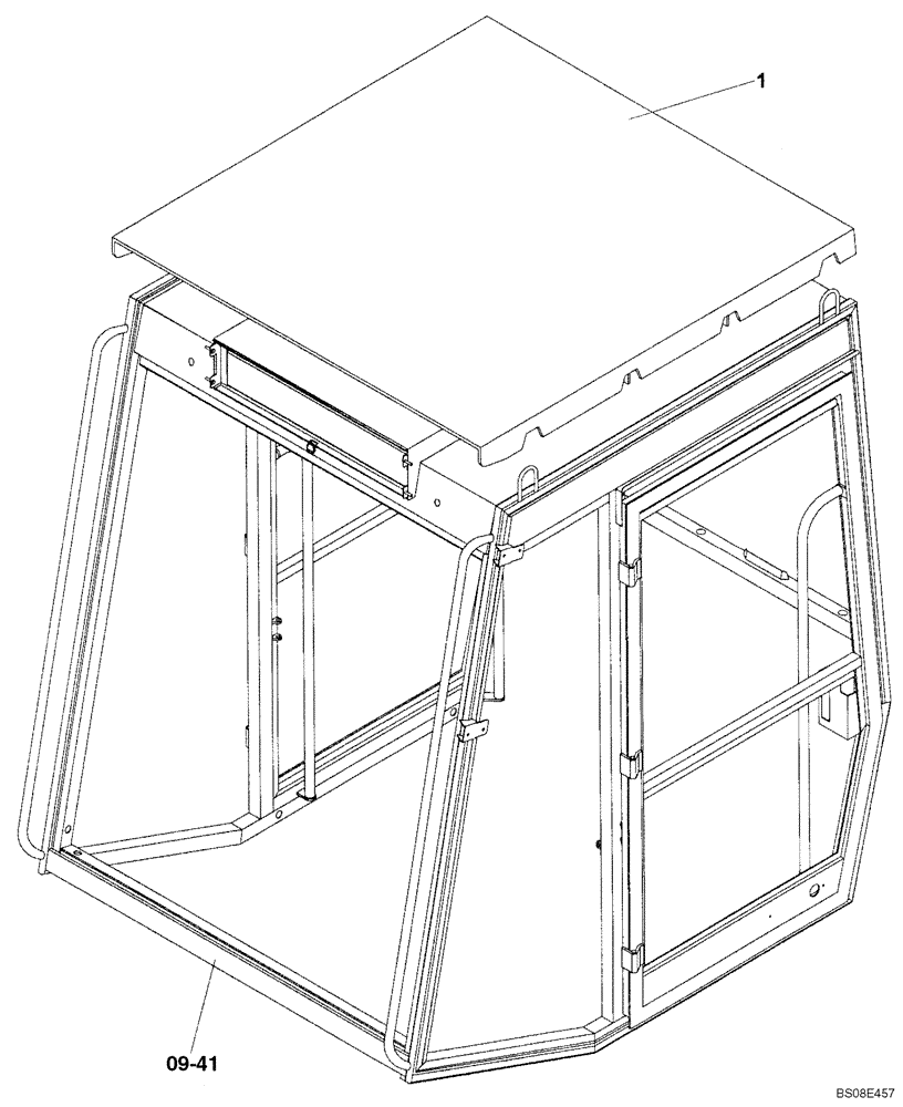 Схема запчастей Case SV210 - (09-42[01]) - FOPS INSTALLATION, CAB (GROUP 161) (ND103115) (09) - CHASSIS/ATTACHMENTS