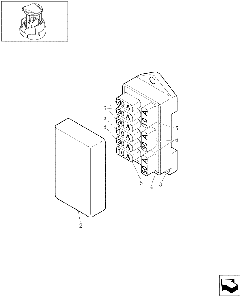 Схема запчастей Case CX27B - (1.220D[01]) - FUSE ASSY - COMPONENTS (01) - Section 1