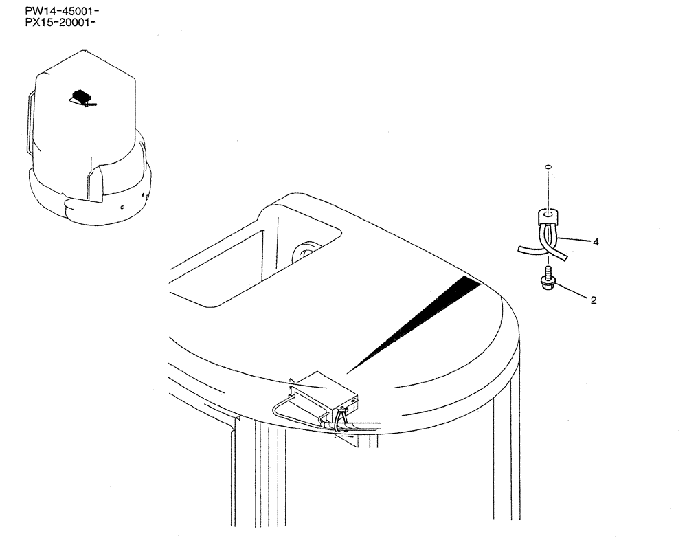 Схема запчастей Case CX31B - (05-019) - RADIO INSTAL (WITHOUT RADIO) (55) - ELECTRICAL SYSTEMS