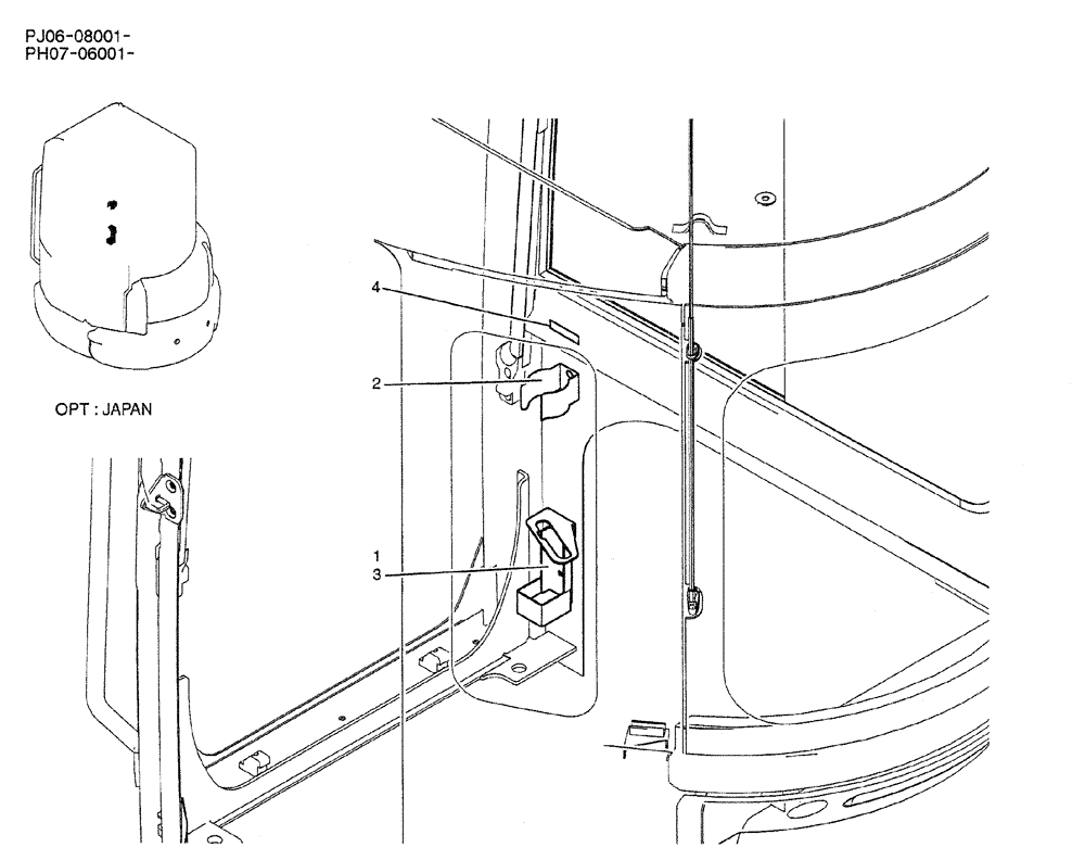 Схема запчастей Case CX50B - (01-060) - HOLDER ASSY (PW02C01344F1) (05) - SUPERSTRUCTURE