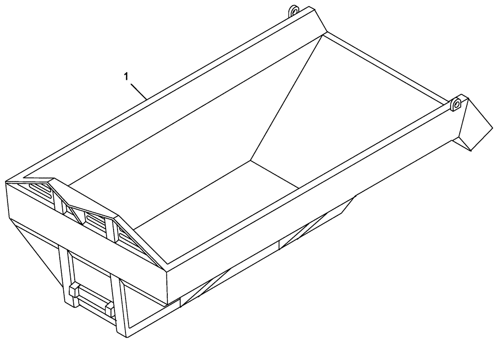 Схема запчастей Case 340 - (72A00000723[001]) - DUMPING SYSTEM - BODY INSTALLATION (09) - Implement / Hydraulics / Frame / Brakes