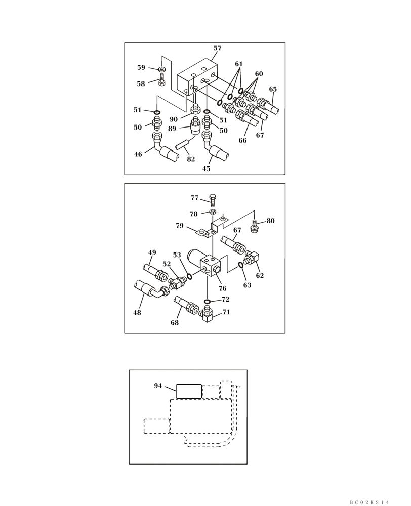 Схема запчастей Case CX460 - (08-50) - HYDRAULICS, AUXILIARY - DOUBLE ACTING CIRCUIT, TRIGGER ACTIVATED (08) - HYDRAULICS