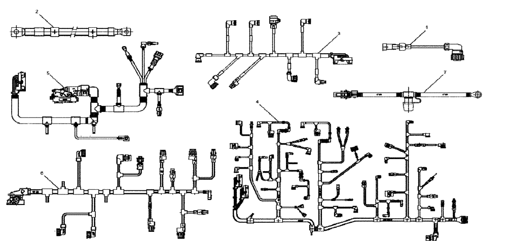 Схема запчастей Case 335B - (67A00002135[001]) - WIRE HARNESS, FRAME (P.I.N. HHD0335BN8PG58147 AND AFTER) (84281500) (13) - Electrical System / Decals