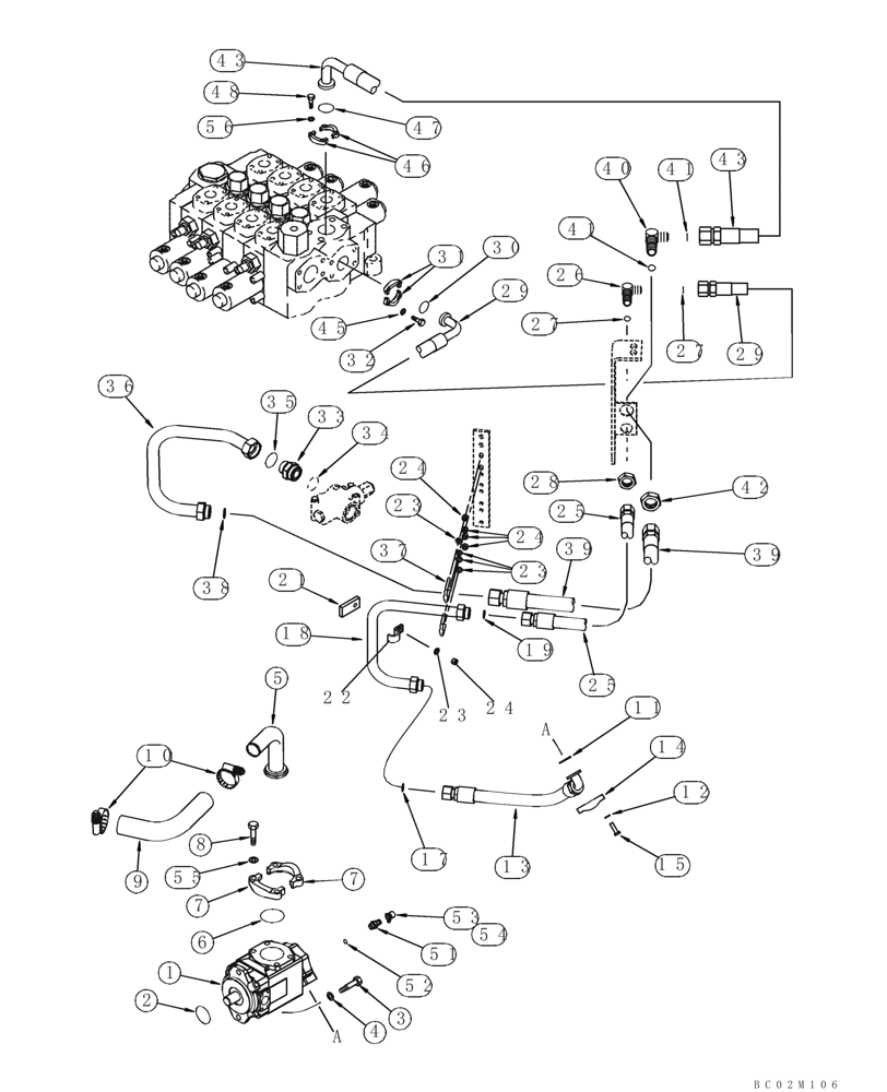 Схема запчастей Case 921C - (08-04) - HYDRAULICS - RESERVOIR TO HYDRAULIC PUMP (FEB 16 2012 1:38PM) (08) - HYDRAULICS