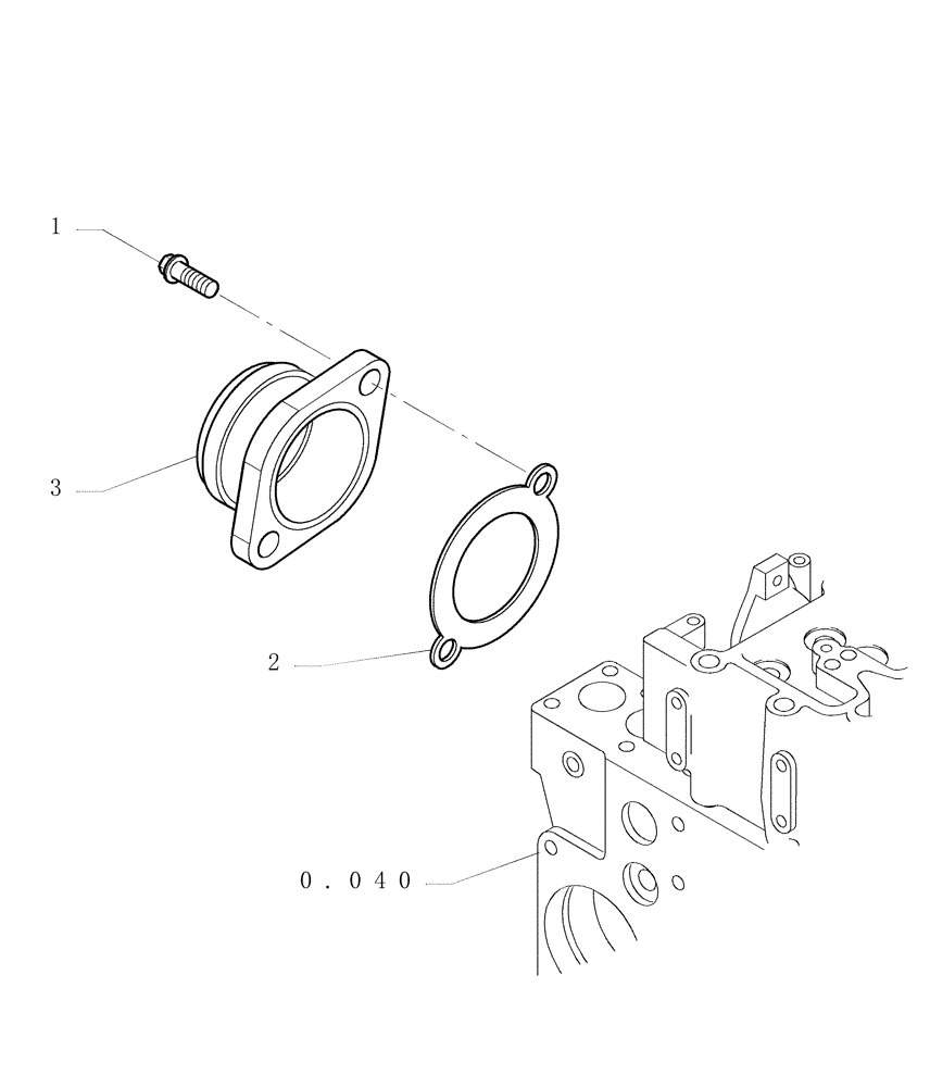 Схема запчастей Case 1850K - (0.323[01]) - PIPING - ENGINE COOLING SYSTEM (01) - ENGINE