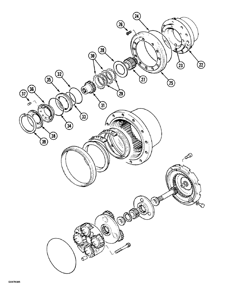 Схема запчастей Case 888 - (6-06) - FINAL DRIVE (CONT) (06) - POWER TRAIN